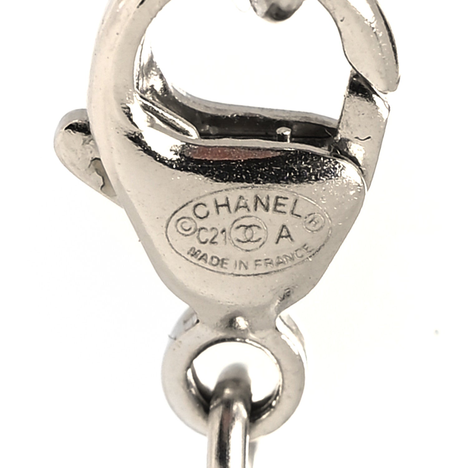 Chanel Ruthenium Crystal Pearl CC Pendant Necklace 5 of 5