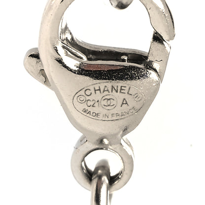 Chanel Ruthenium Crystal Pearl CC Pendant Necklace 5 of 5