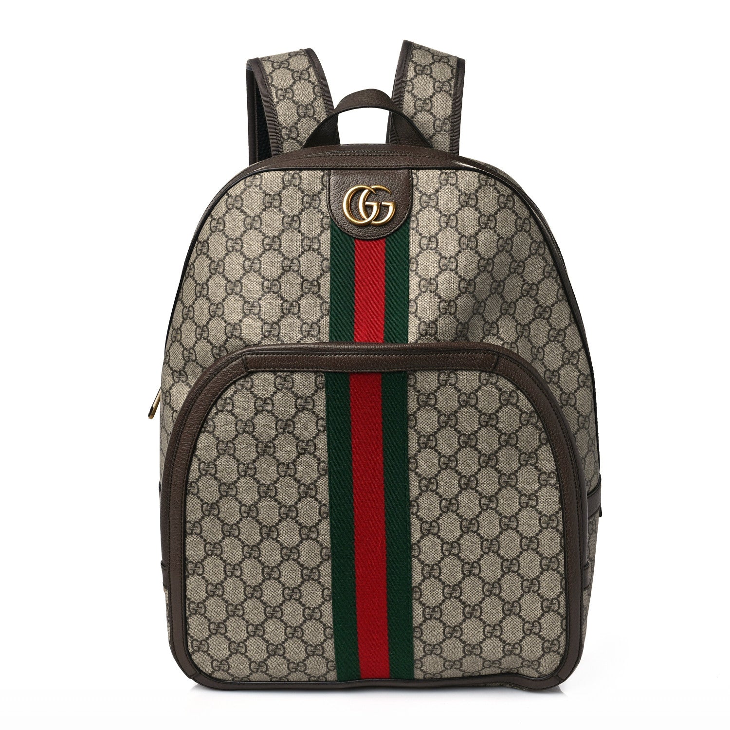 Gucci GG Supreme Monogram Medium Ophidia Day Backpack Brown 1 of 10