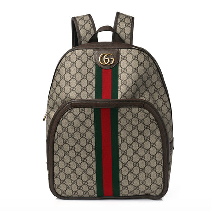 Gucci GG Supreme Monogram Medium Ophidia Day Backpack Brown 1 of 10