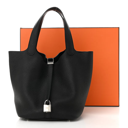 Hermes Taurillon Clemence Picotin Lock 22 MM Black 11 of 11