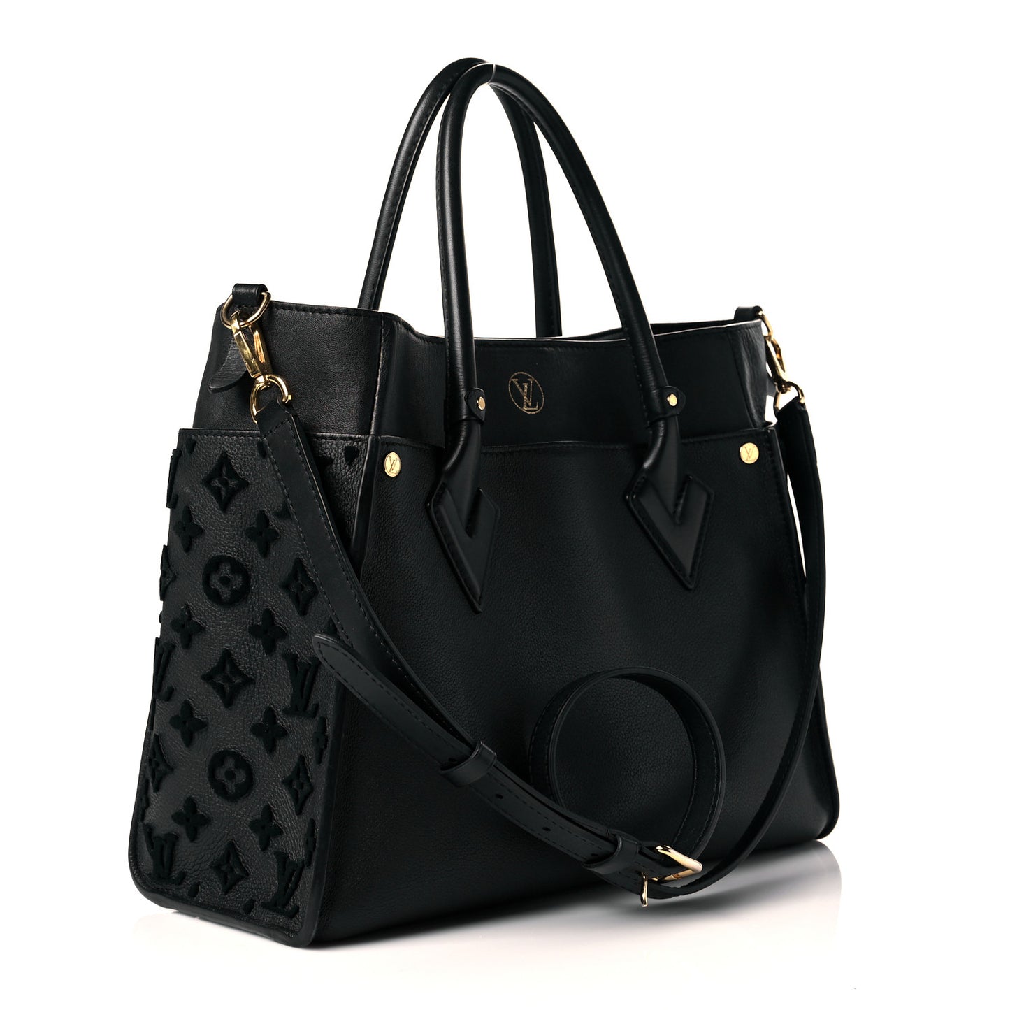 Calfskin Monogram Tufting On My Side Black