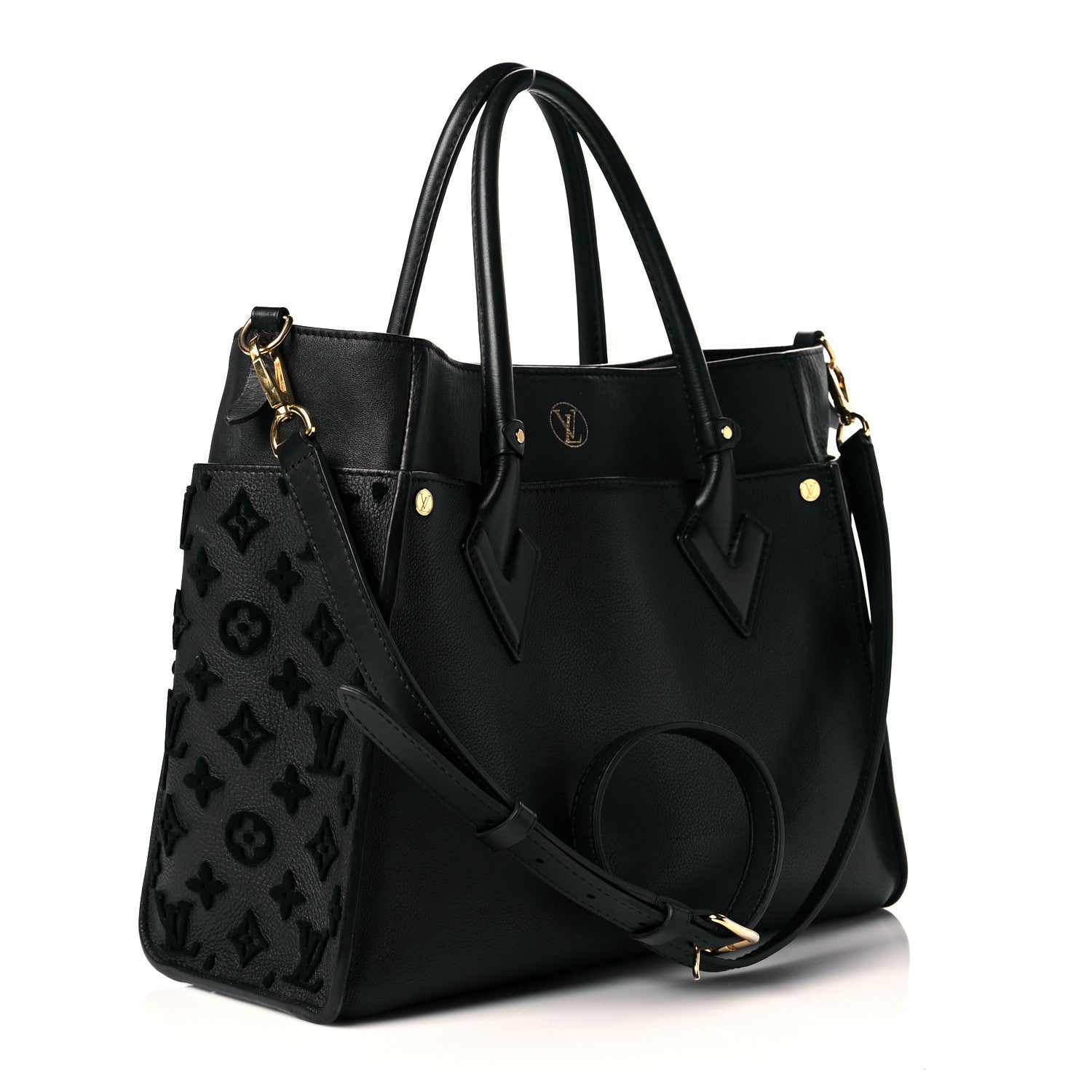 Louis Vuitton Calfskin Monogram Tufting On My Side Black 2 of 8