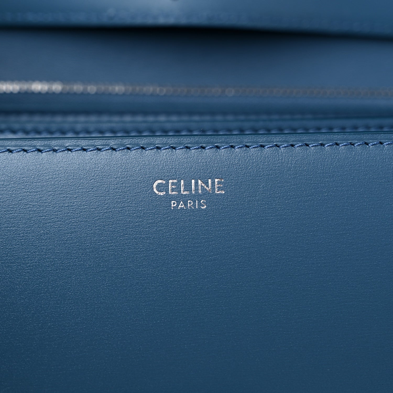 Celine Box Calfskin Medium Classic Box Flap Bag Slate Blue 6 of 10