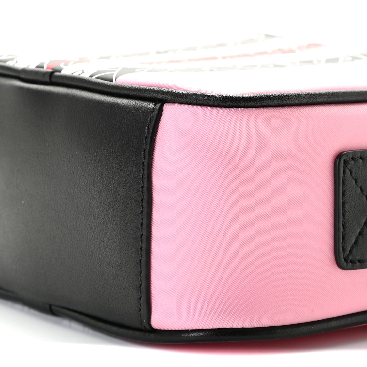 E-Canvas Monogram Stripe Crossbody Bag Pink