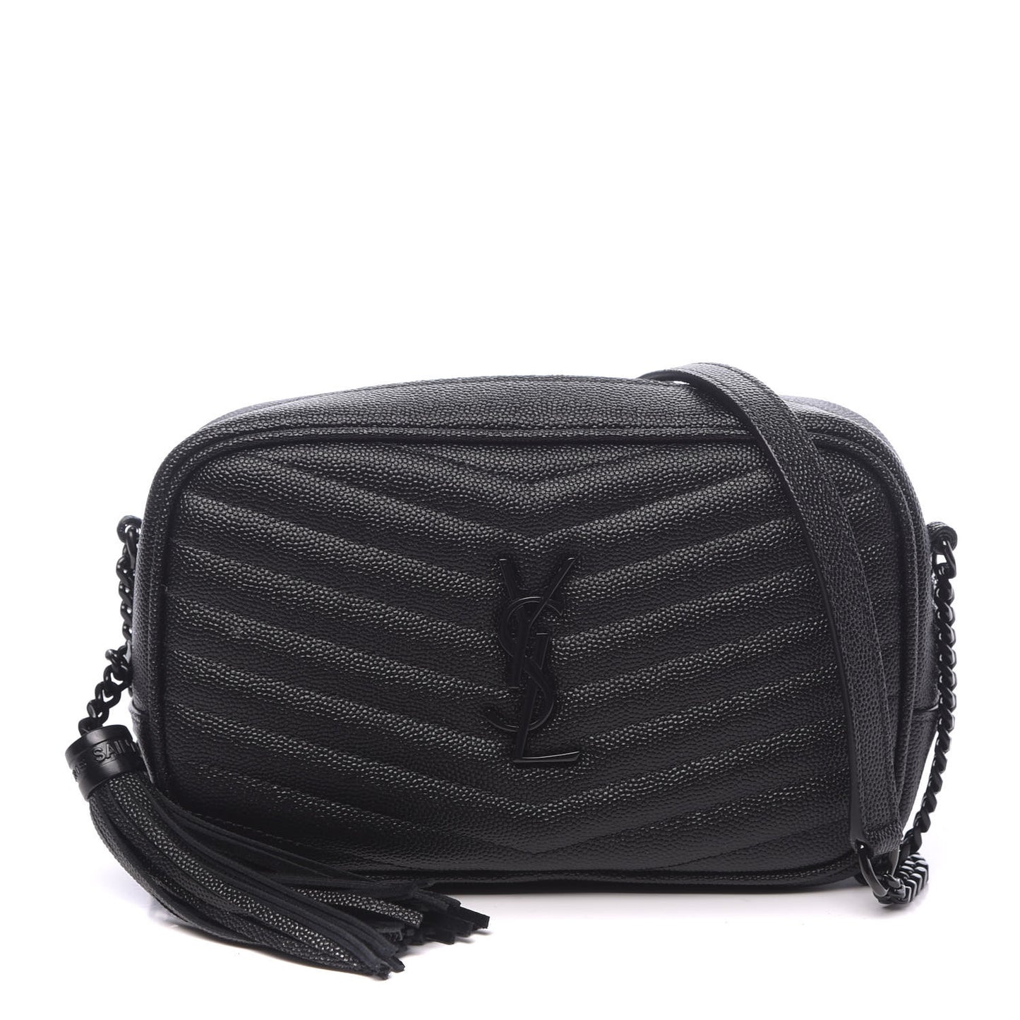 Grain De Poudre Matelasse Monogram Mini Lou Camera Bag Black