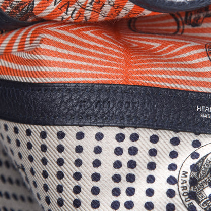 Hermes Negonda Garden Party 36 MM Bleu Indigo Orange Poppy 6 of 14