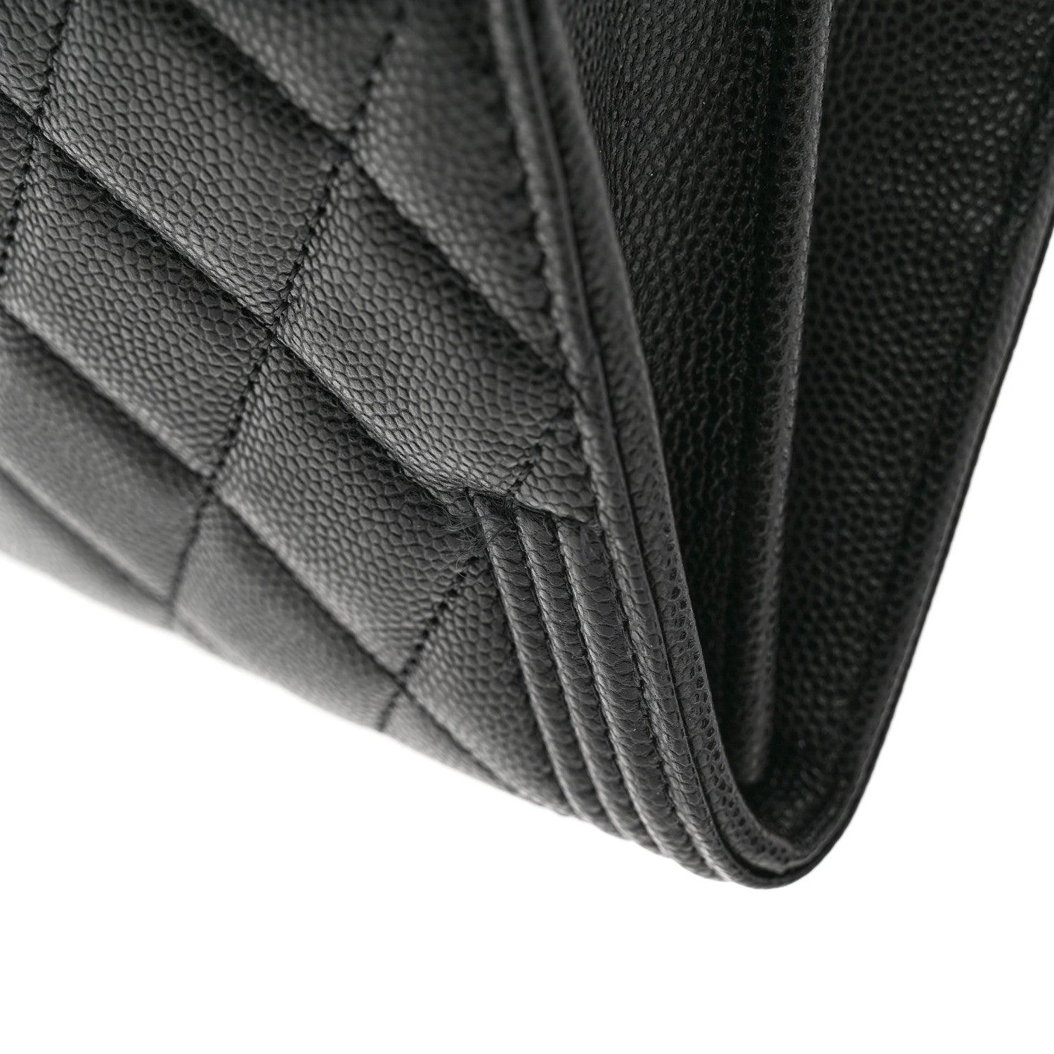 Chanel Caviar Quilted Large Boy Gusset Flap Wallet Black 11 of 12