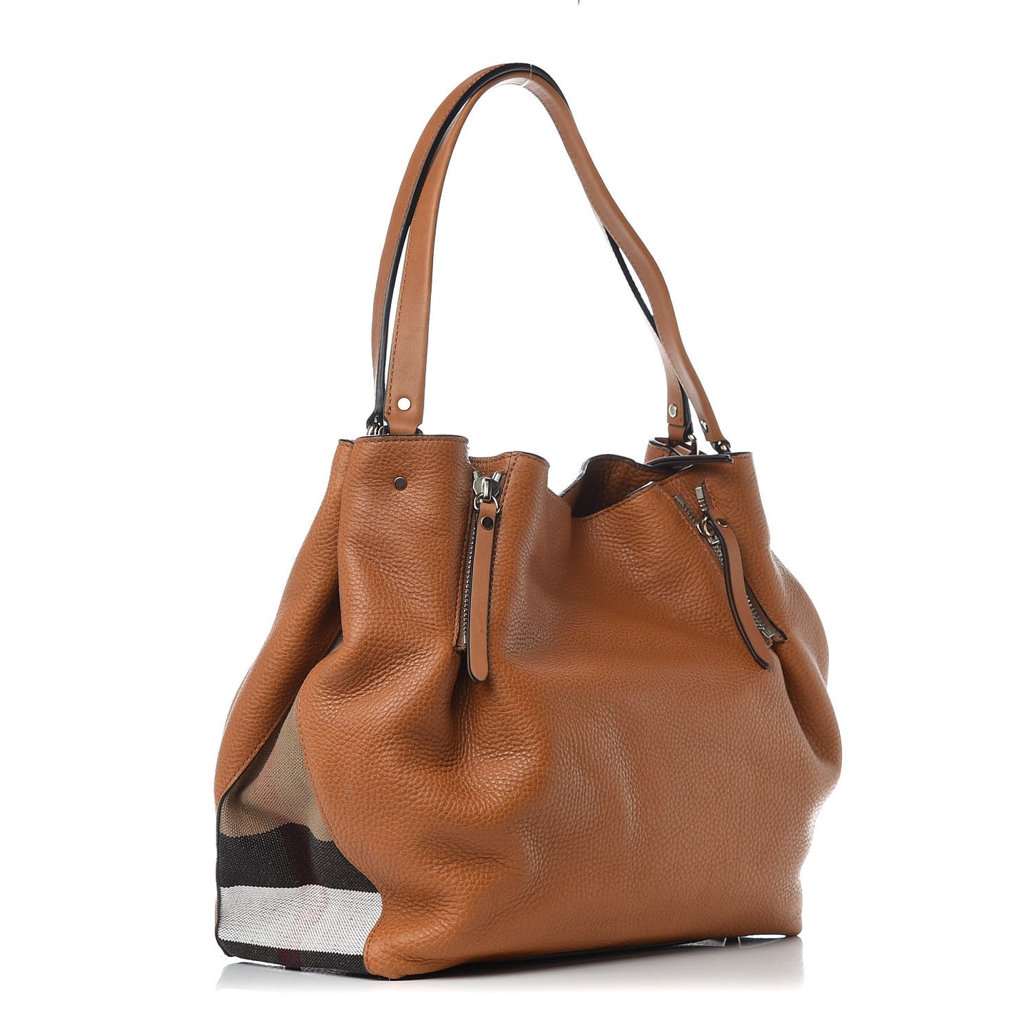 Brit Calfskin House Check Medium Maidstone Saddle Brown