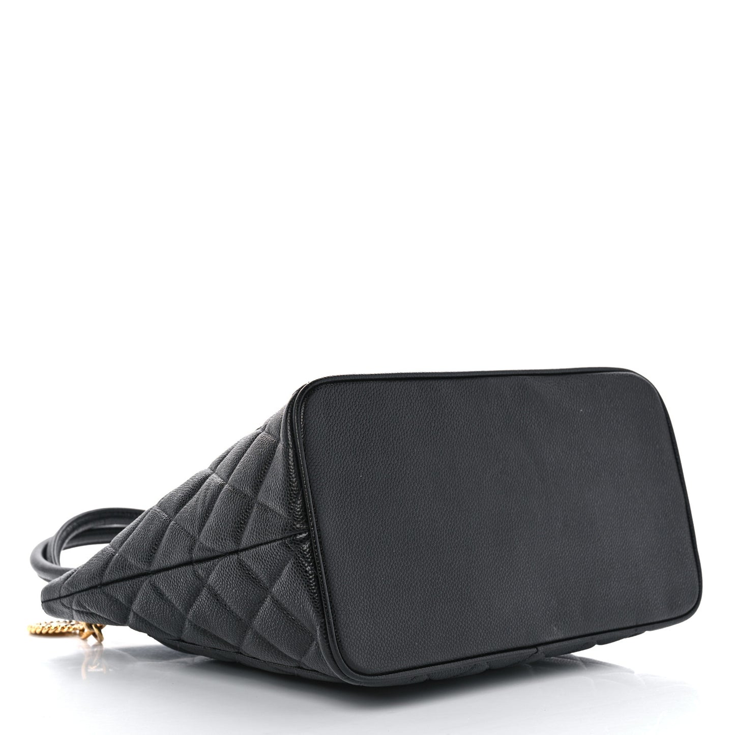 Caviar Quilted Medallion Tote Black