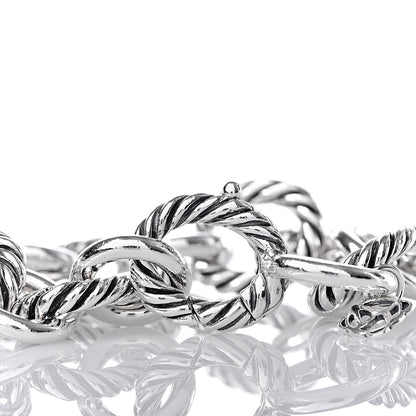 David Yurman Sterling Silver 12mm Large Oval Link Bracelet 4 of 5