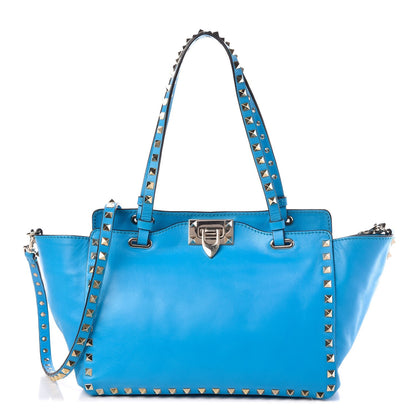 Valentino Garavani Vitello Small Rockstud Tote Parrot 12 of 24