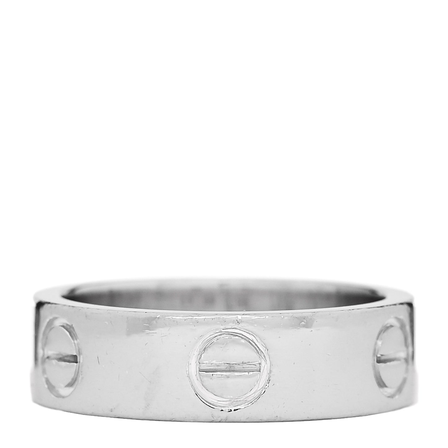 18K White Gold 5.5mm LOVE Ring 52 6