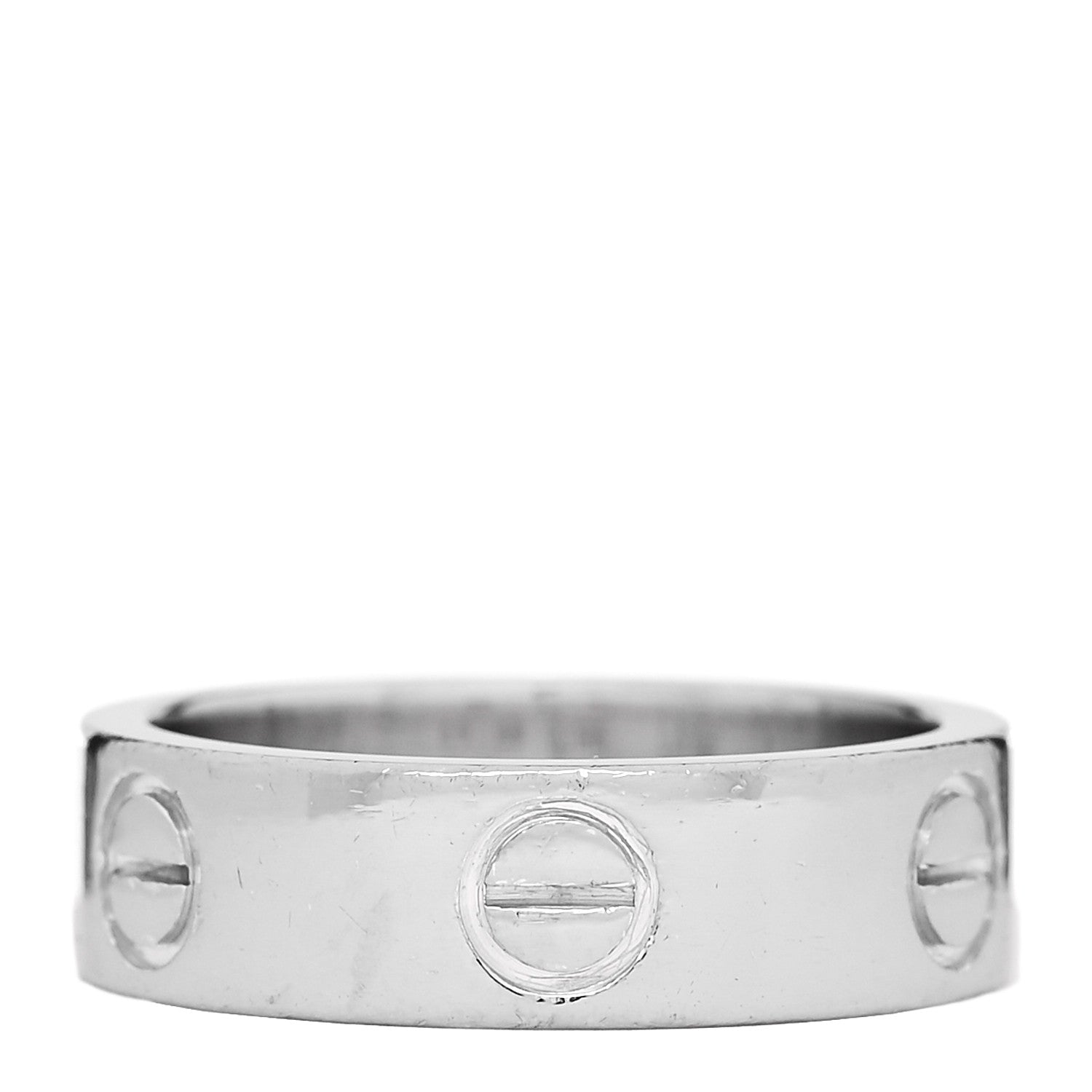 Cartier 18K White Gold 5.5mm LOVE Ring 52 6 3 of 5