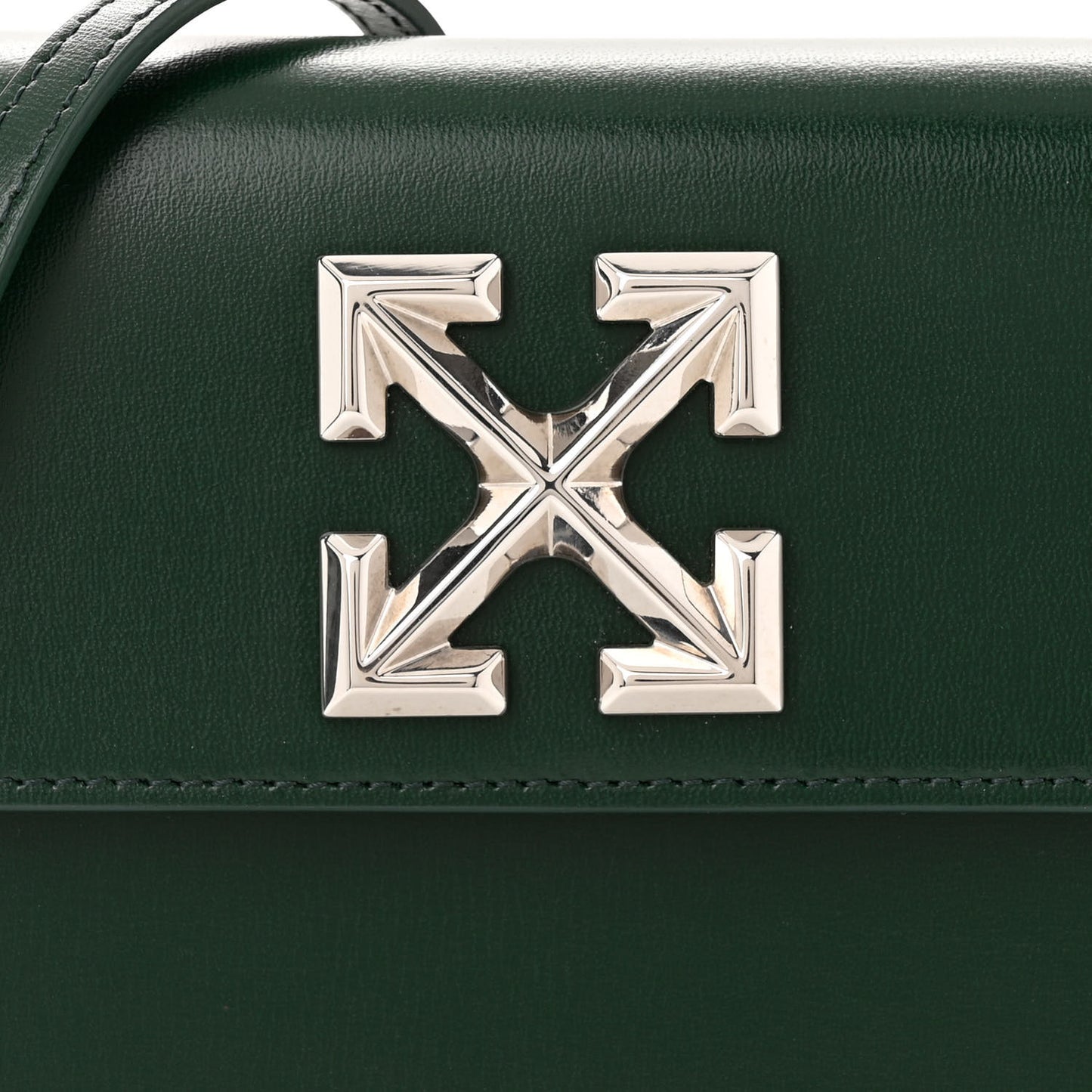 Calfskin Jitney 0.7 Crossbody Bag Dark Green