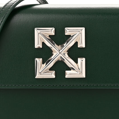 Off-White Calfskin Jitney 0.7 Crossbody Bag Dark Green 10 of 15