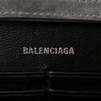 Balenciaga Strass Suede Hourglass Chain Bag Smoke Grey Crystal 6 of 9