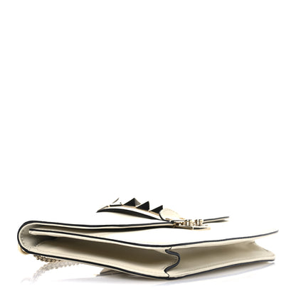 Valentino Garavani Vitello Medium Glam Lock Rockstud Flap Light Ivory 4 of 10