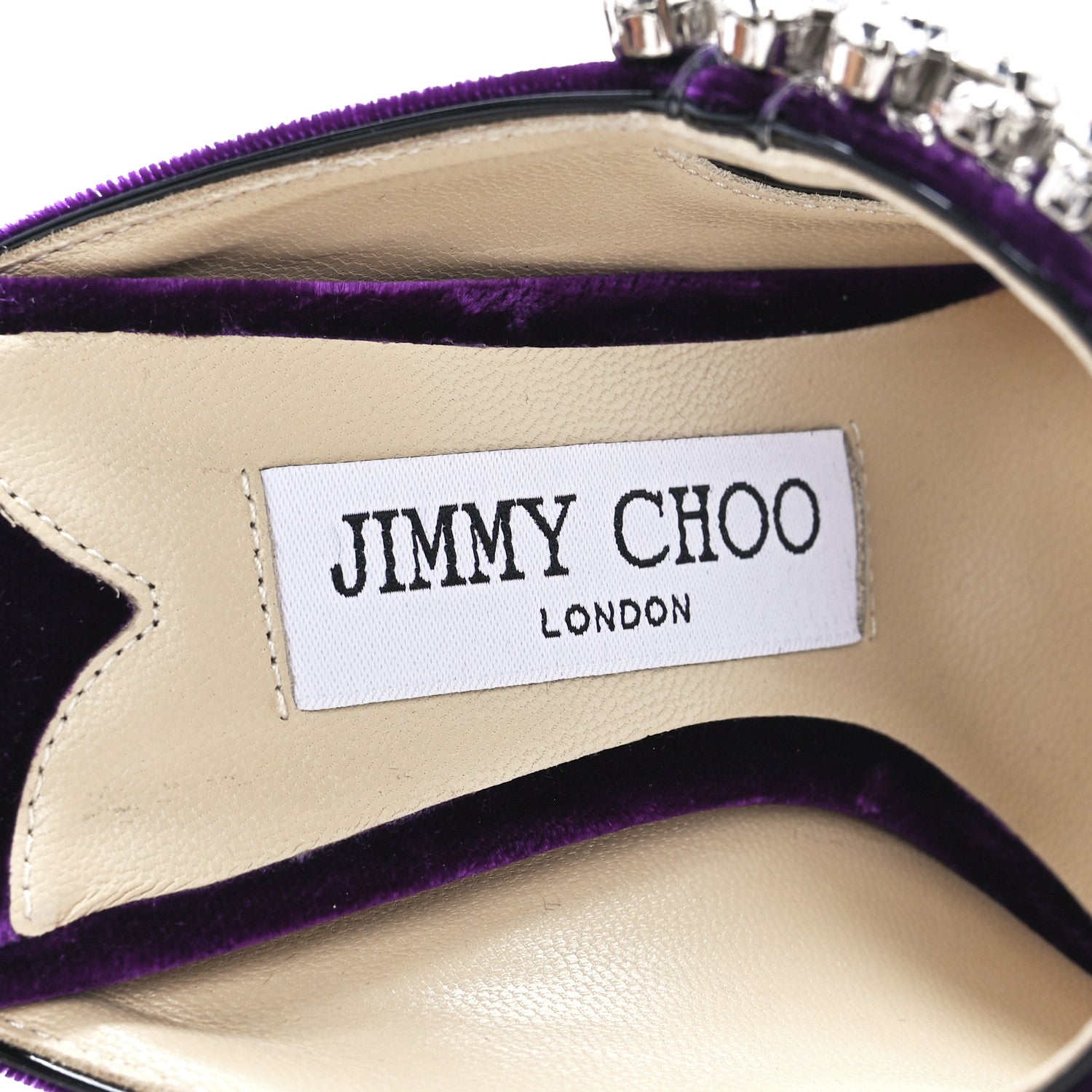 Jimmy Choo Suede Crystal Pearl Bing 100 Pumps 36 Purple 7 of 7