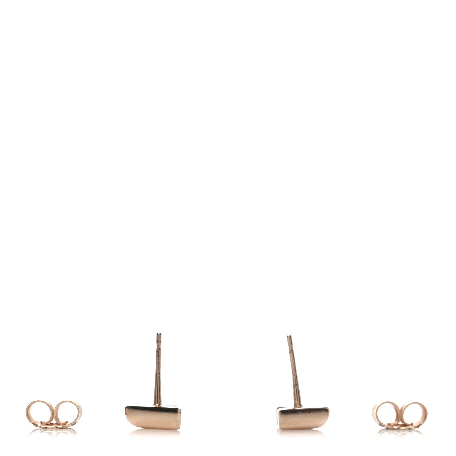 Louis Vuitton Brass Essential V Stud Earrings Rose Gold 3 of 4
