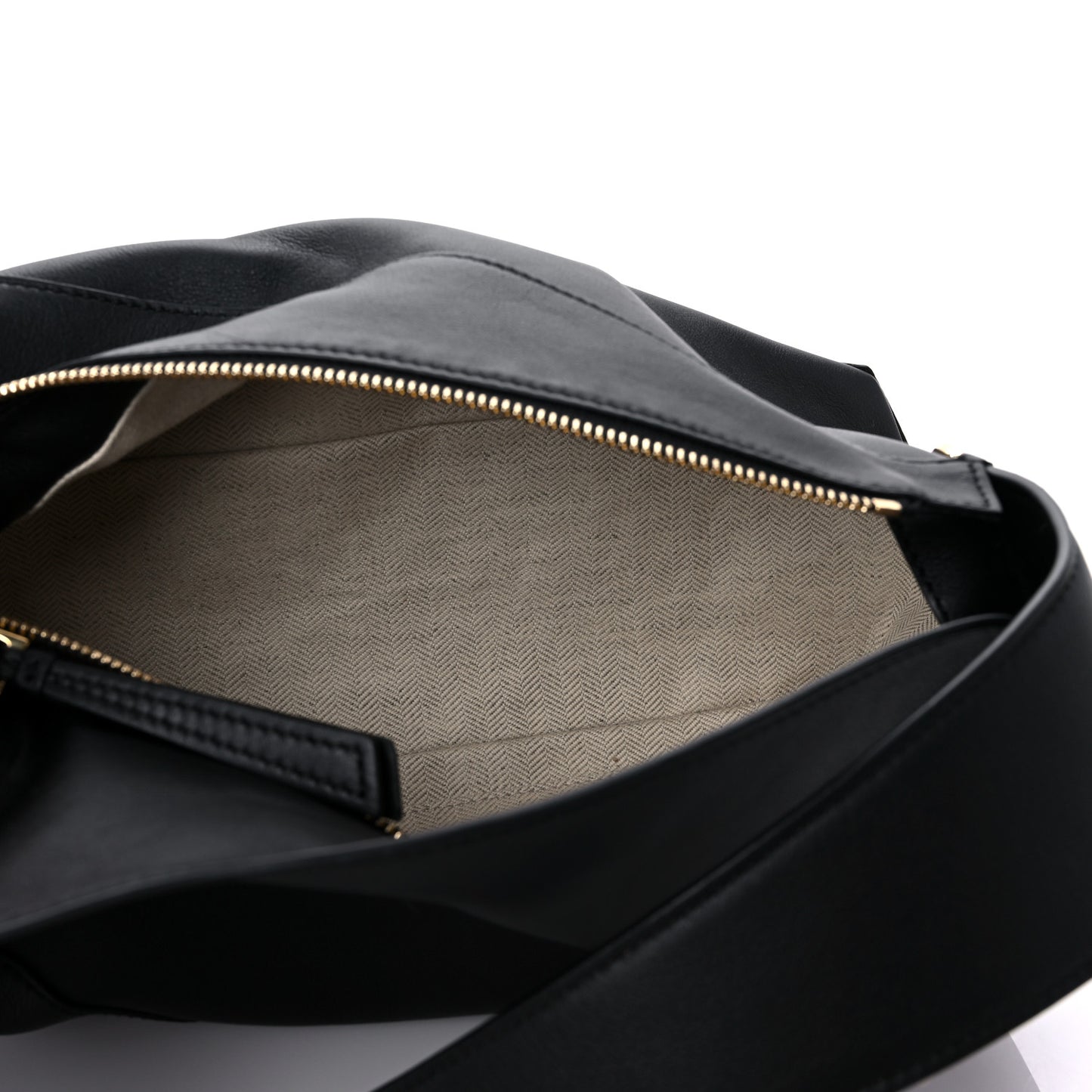 Calfskin Puzzle Hobo Black