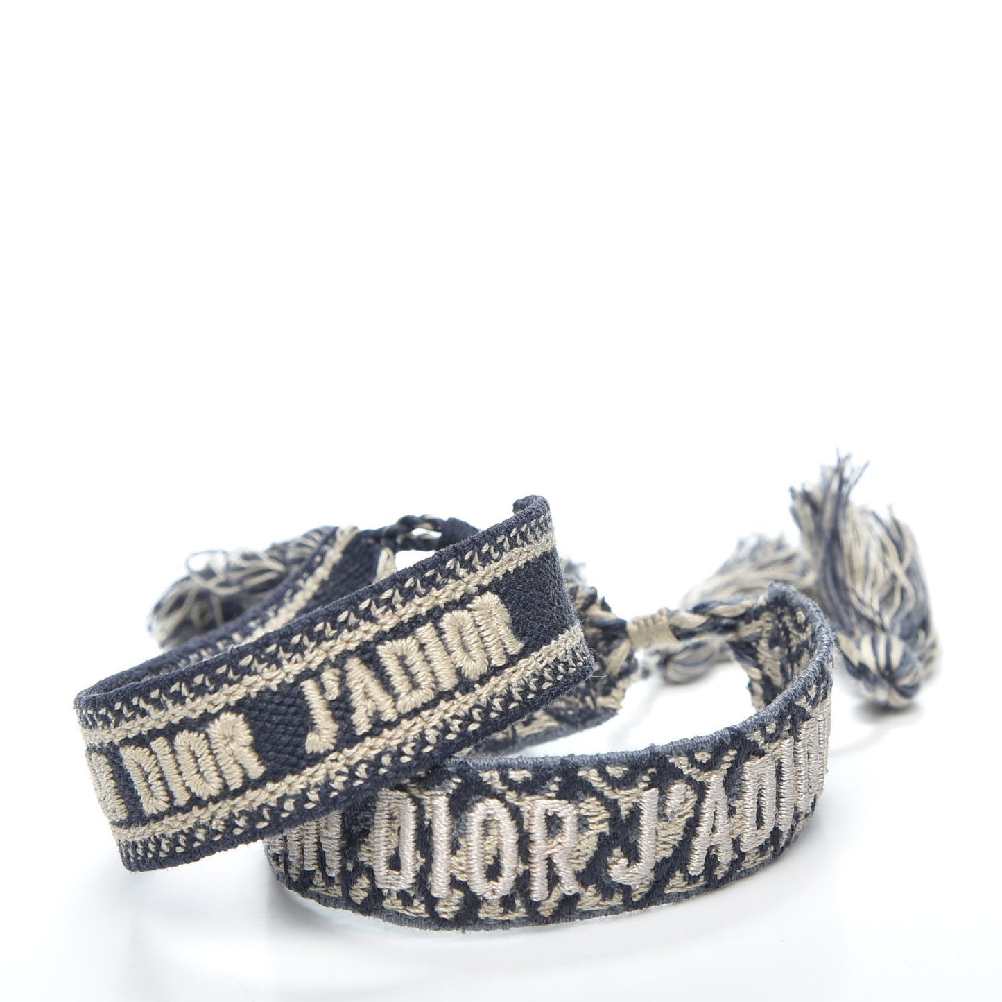Woven Cotton J'Adior Friendship Bracelet Set Navy