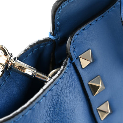 Valentino Garavani Vitello Mini Rockstud Double Handle Tote Light Sapphire 13 of 13