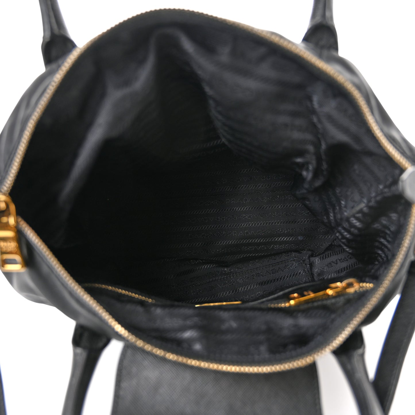 Tessuto Nylon Saffiano Tote Black