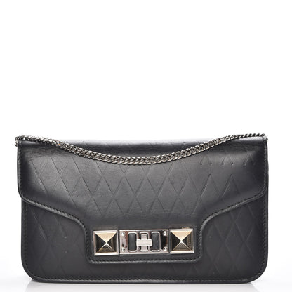 Proenza Schouler Calfskin Embossed Crosshatch PS11 Chain Wallet Black 1 of 8