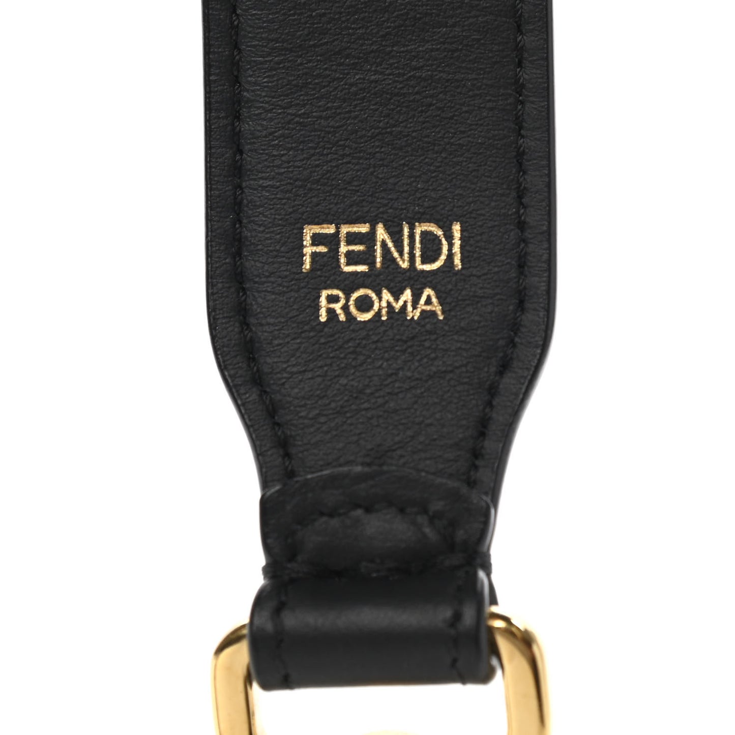 Vitello Century Opaco Flat Studded Strap You Black