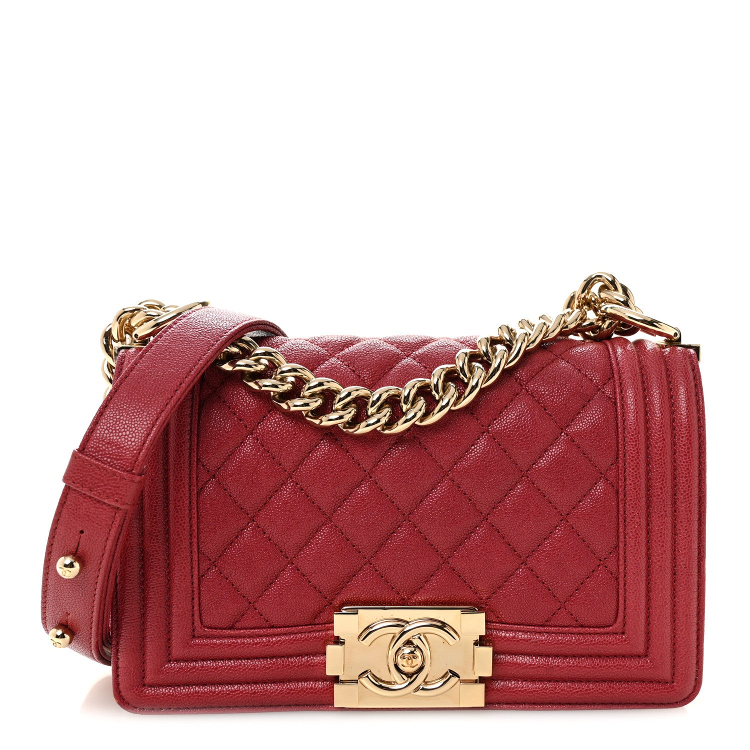 Chanel Caviar Quilted Small Boy Flap Fuchsia 1 of 10