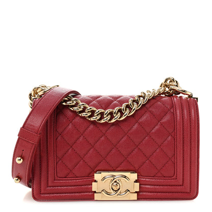 Chanel Caviar Quilted Small Boy Flap Fuchsia 1 of 10