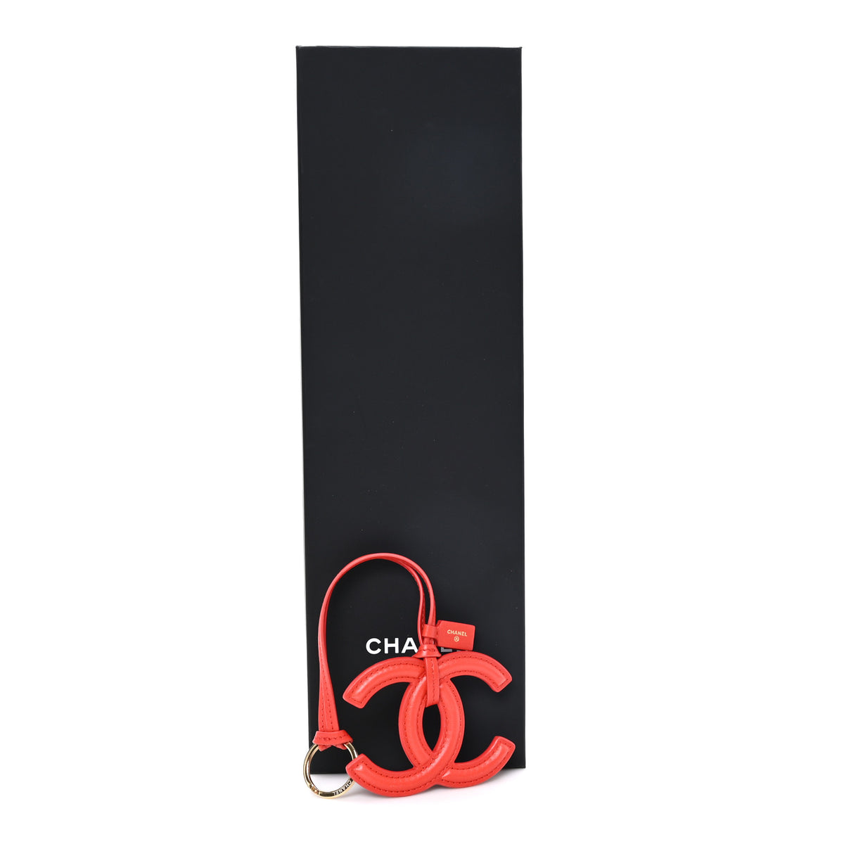 Chanel Lambskin Mini CC Bag Charm Red 5 of 5