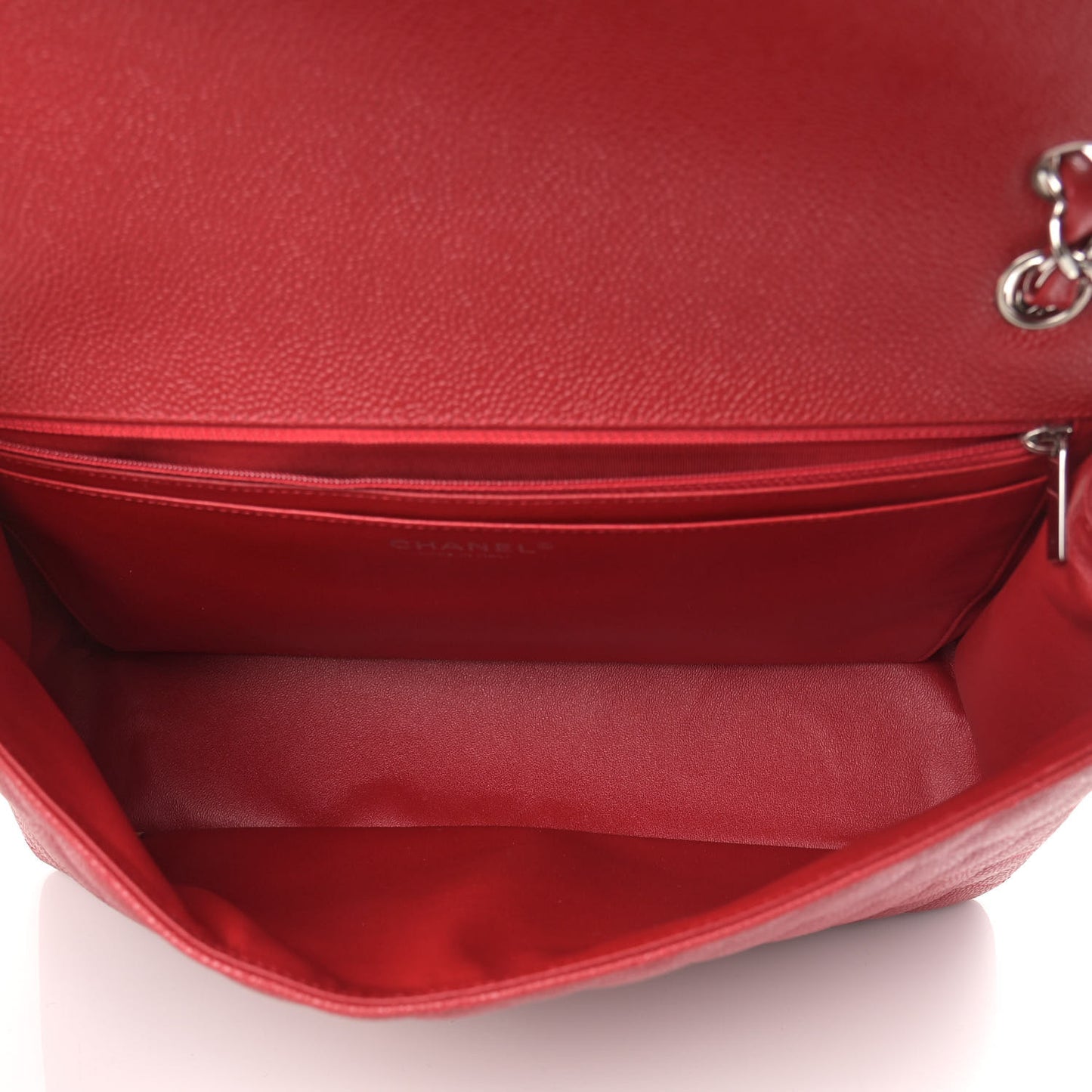 Caviar Quilted Maxi Single Flap Red