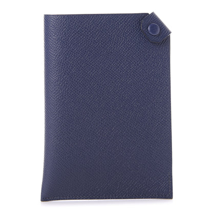 Hermes Epsom Tarmac PM Passport Holder Bleu Saphir 1 of 9