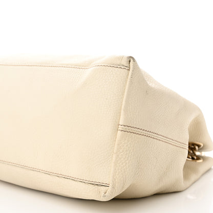 Gucci Pebbled Calfskin Medium Soho Chain Shoulder Bag Off White 10 of 16