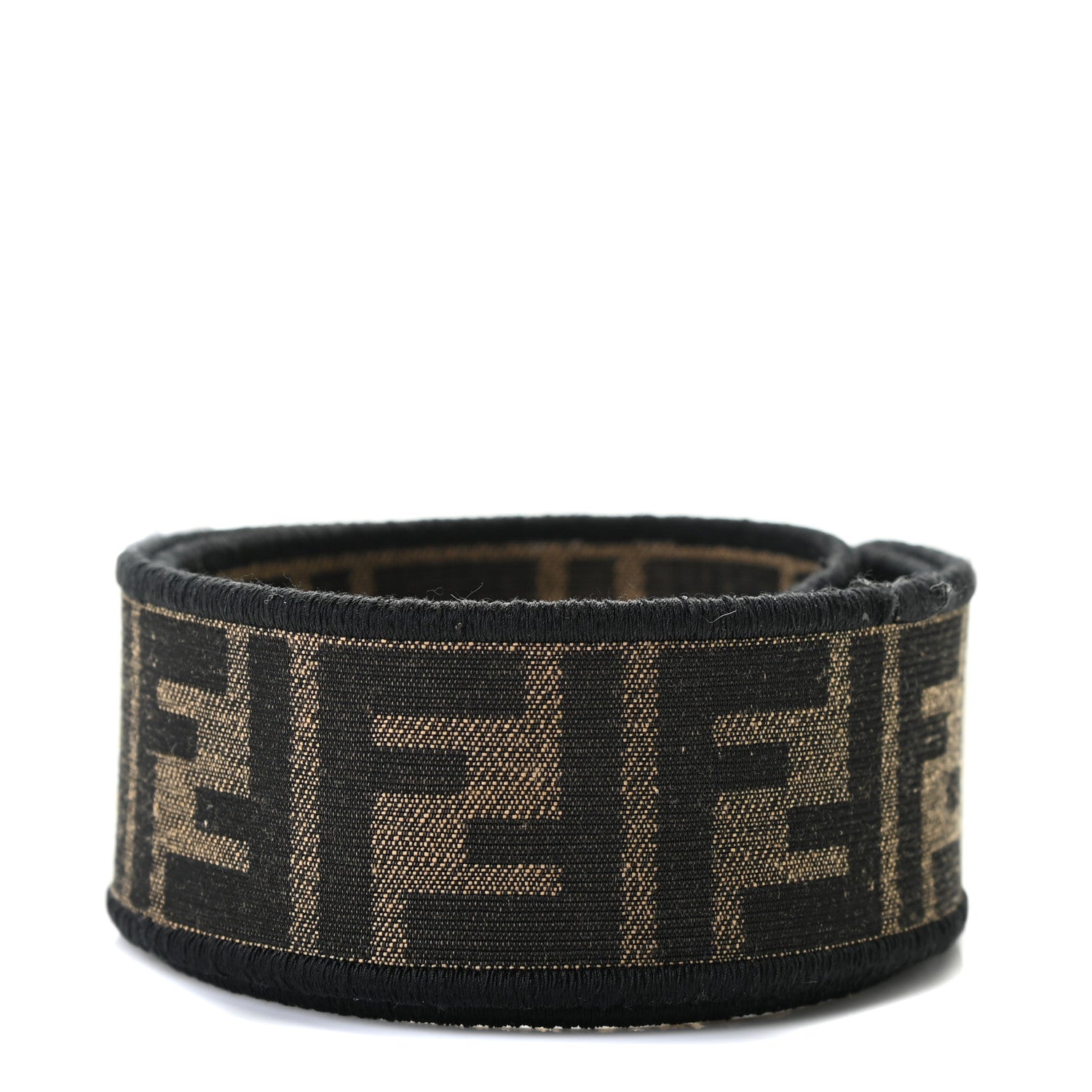 Fendi Fabric Jacquard FF 1974 Strap You Tobacco Moro Black 869434