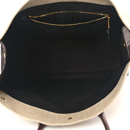 Saint Laurent Linen Calfskin Rive Gauche Tote Natural 5 of 10
