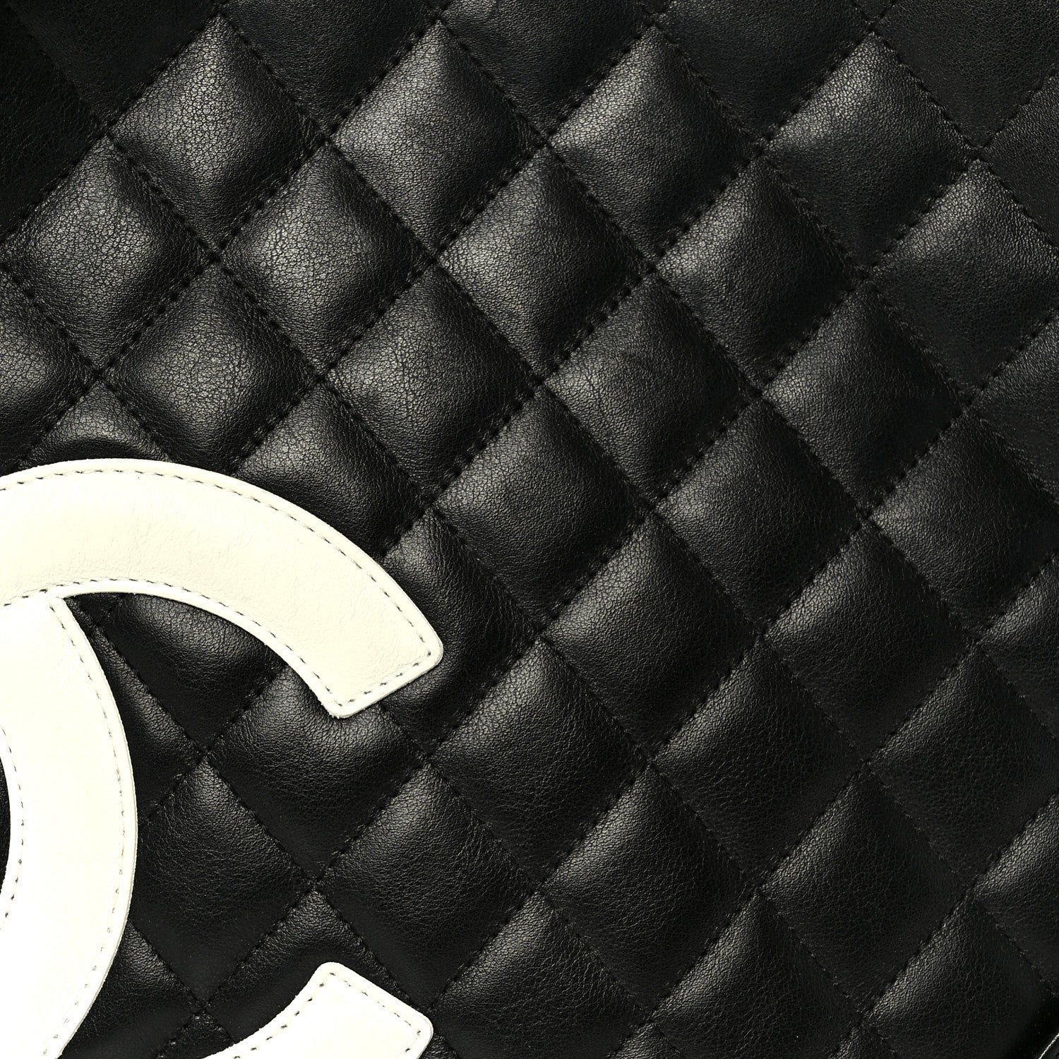 Chanel Calfskin Quilted Medium Cambon Messenger Black White 8 of 10
