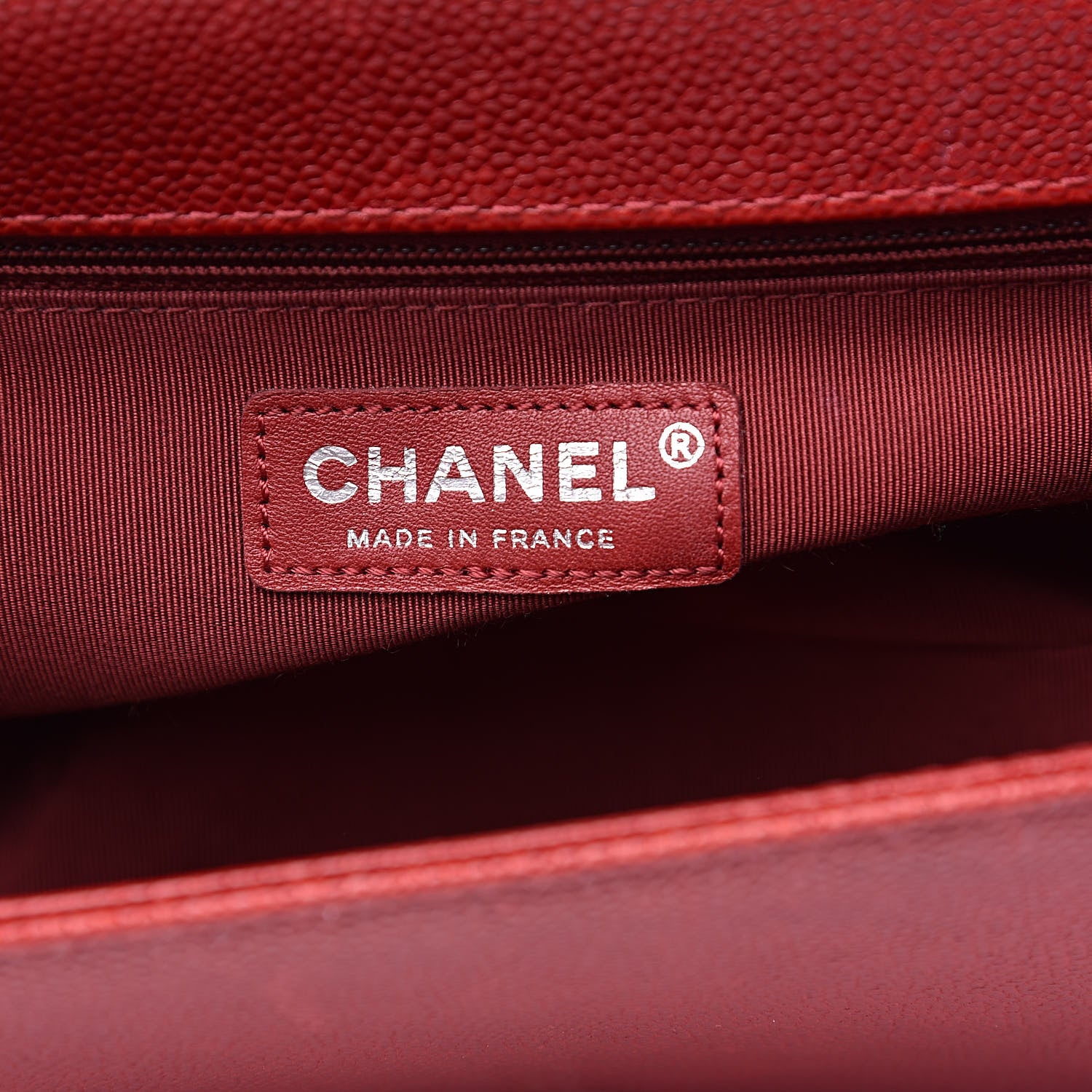 Chanel Caviar Quilted New Medium Boy Flap Dark Red 6 of 13