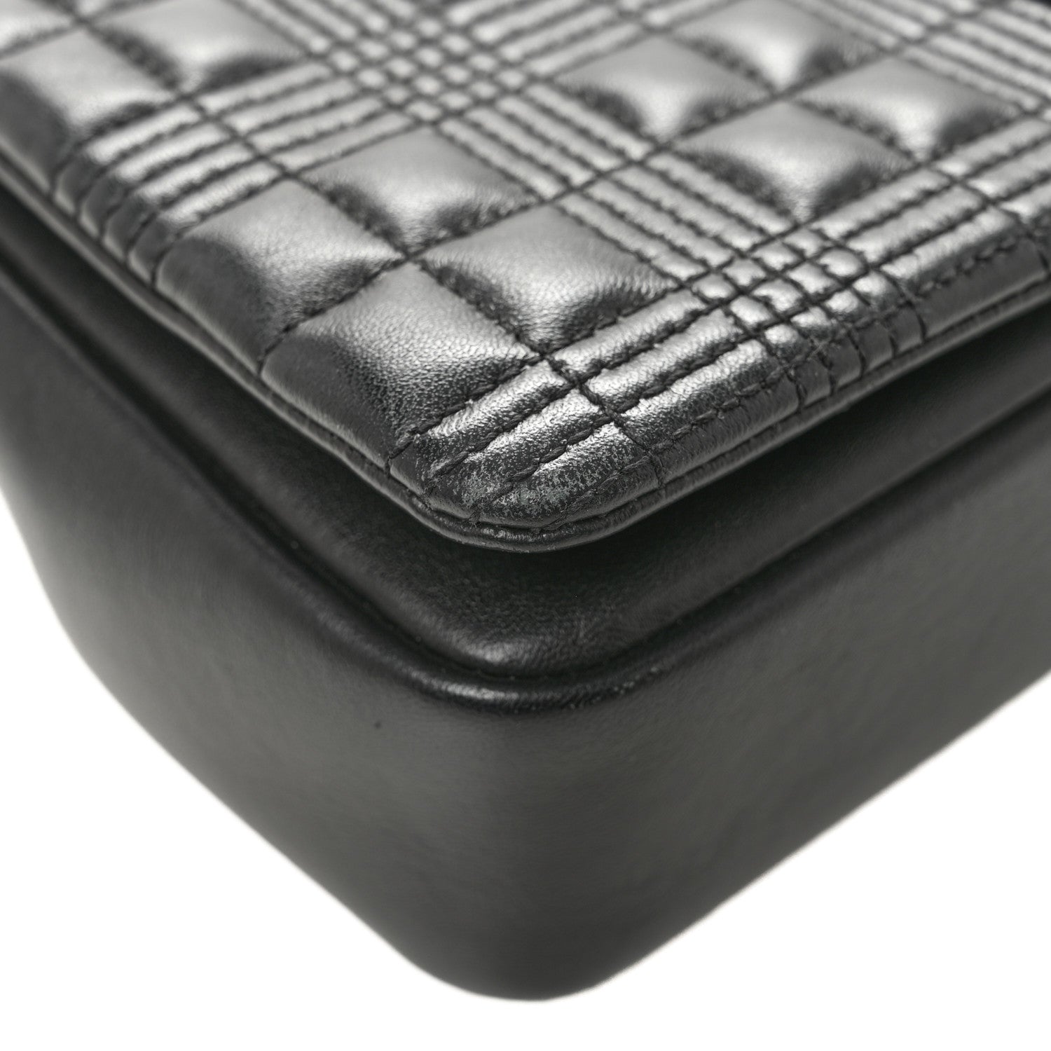 Burberry Lambskin Quilted Small Lola Bag Black 13 of 14