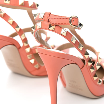 Valentino Garavani Nappa Rockstud Ankle Strap Pumps 36.5 Orange 5 of 9