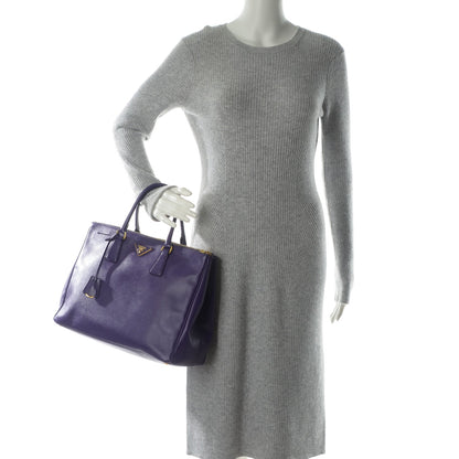 Prada Saffiano Large Galleria Double Zip Tote Viola 2 of 7