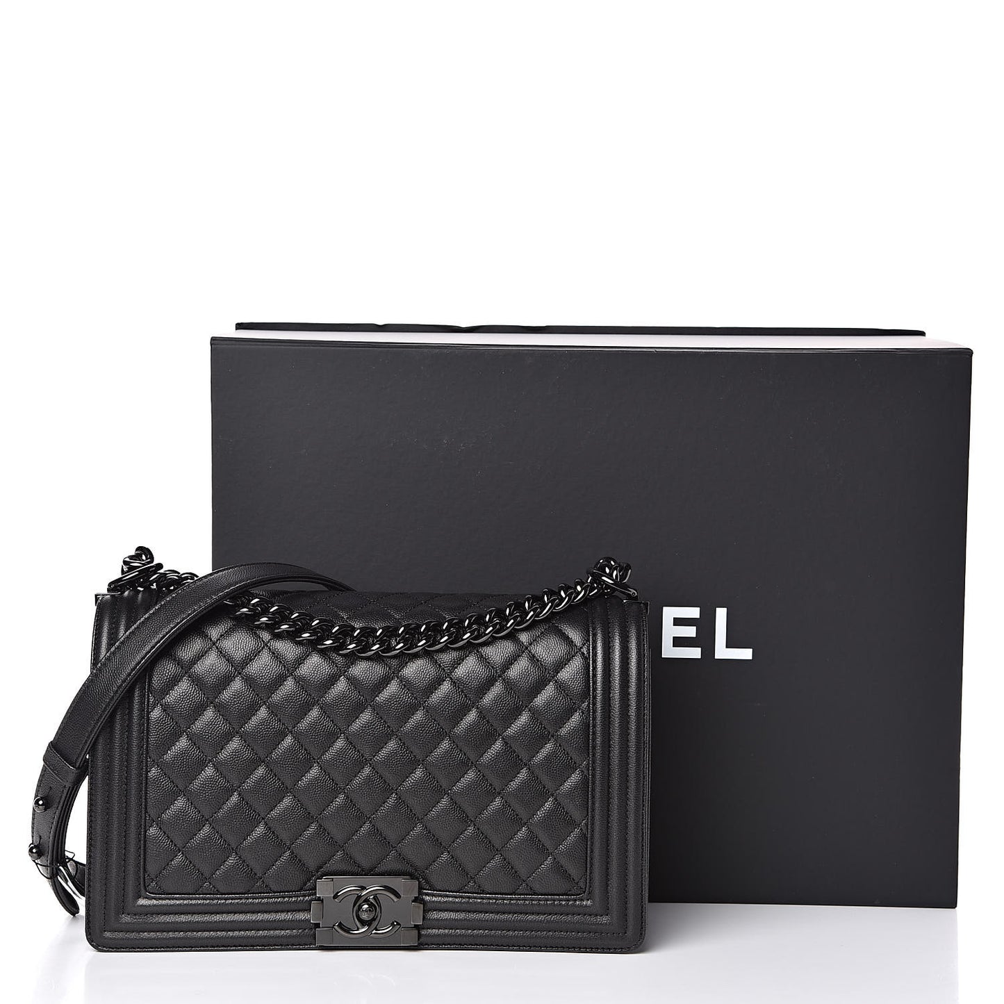 Caviar Quilted New Medium Boy Flap So Black