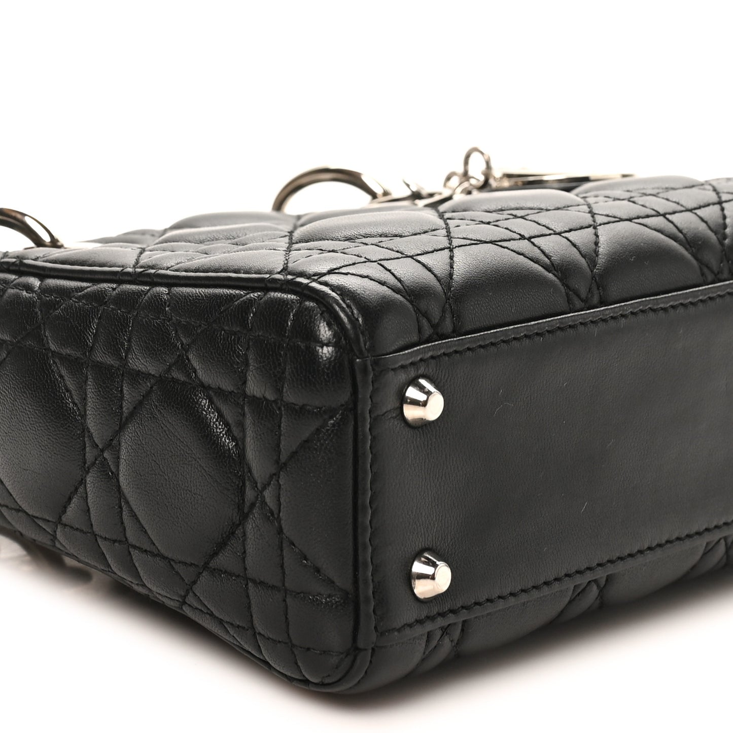 Lambskin Cannage Mini Lady Dior Black