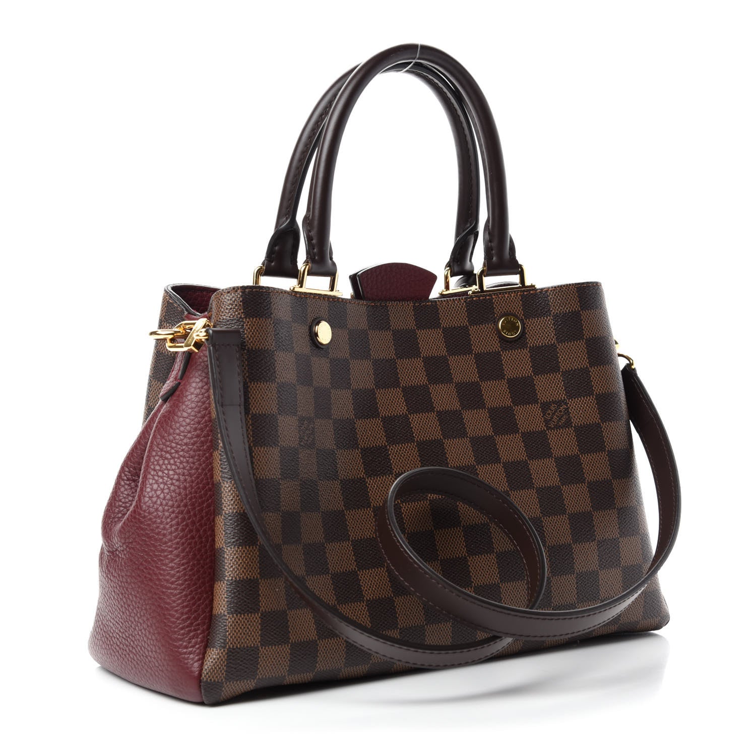 Louis Vuitton Damier Ebene Cuir Taurillon Brittany Bordeaux 3 of 10