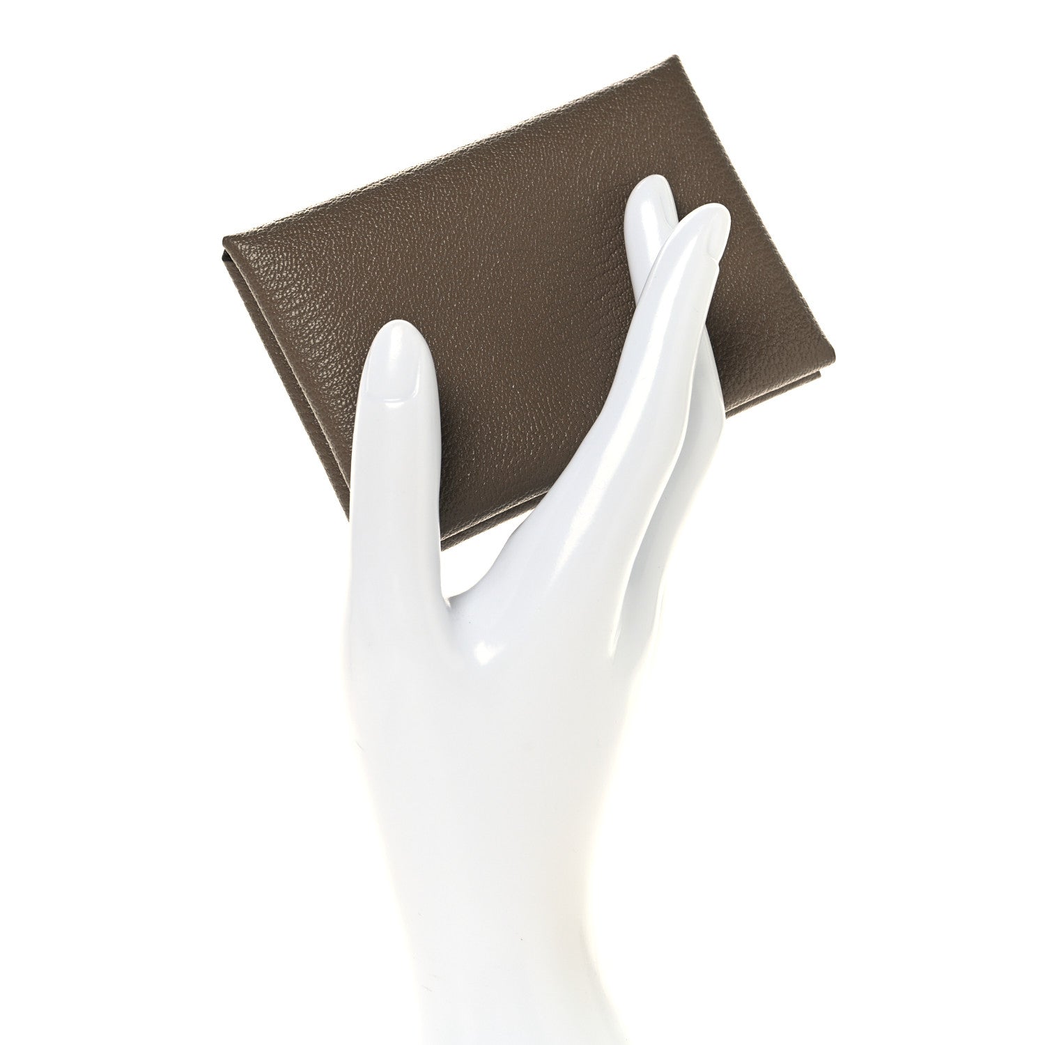 Hermes Epsom Calvi Duo Card Case Etoupe 2 of 6