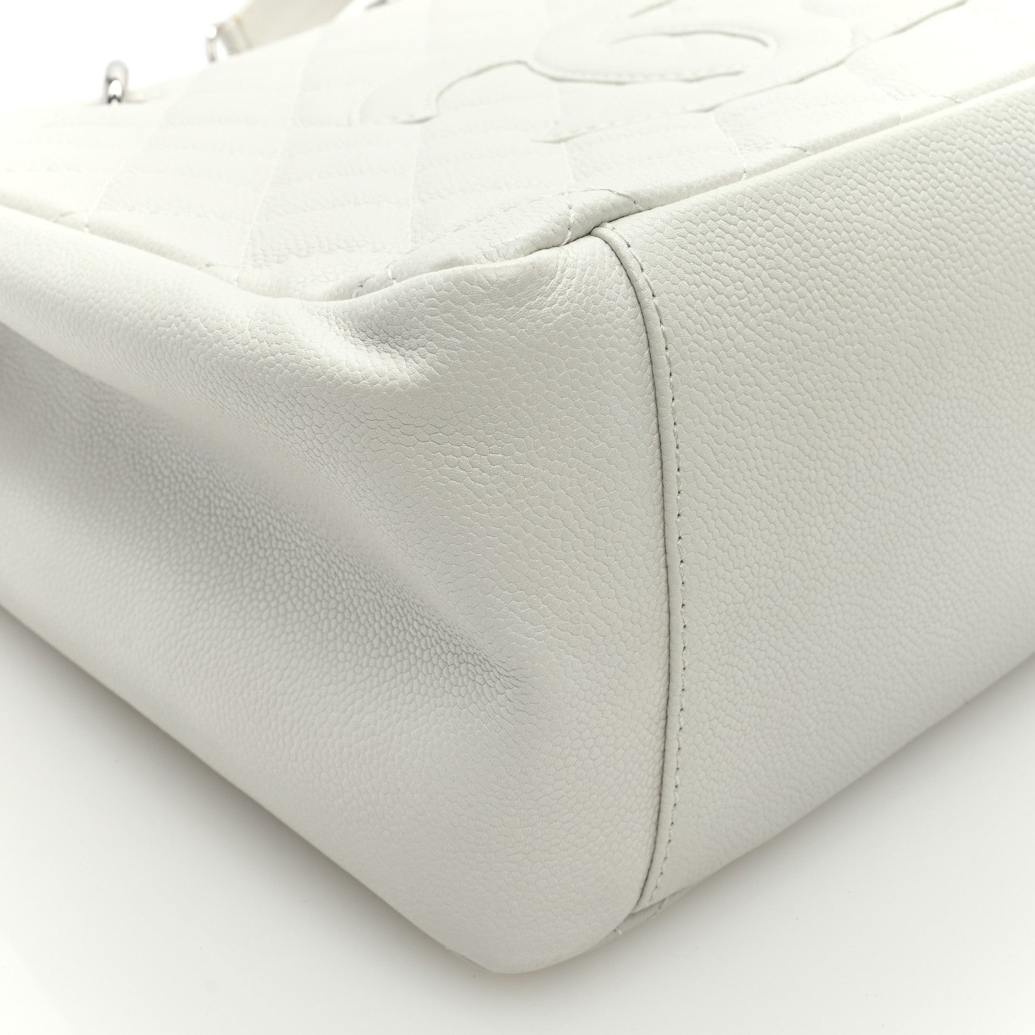 Chanel Caviar Quilted Grand Shopping Tote GST White 9 of 10