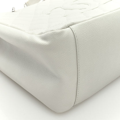 Chanel Caviar Quilted Grand Shopping Tote GST White 9 of 10