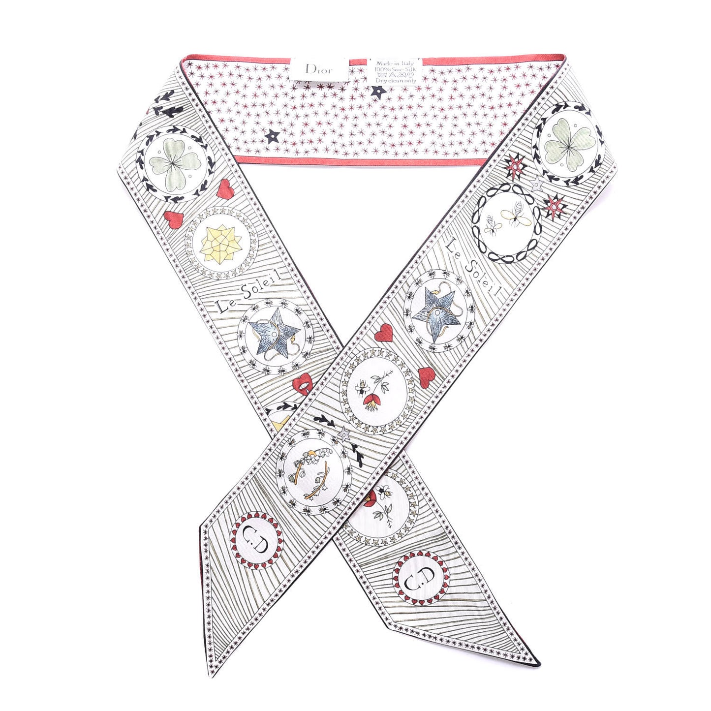 Silk Le Soleil Tarot Mitzah Scarf Off White